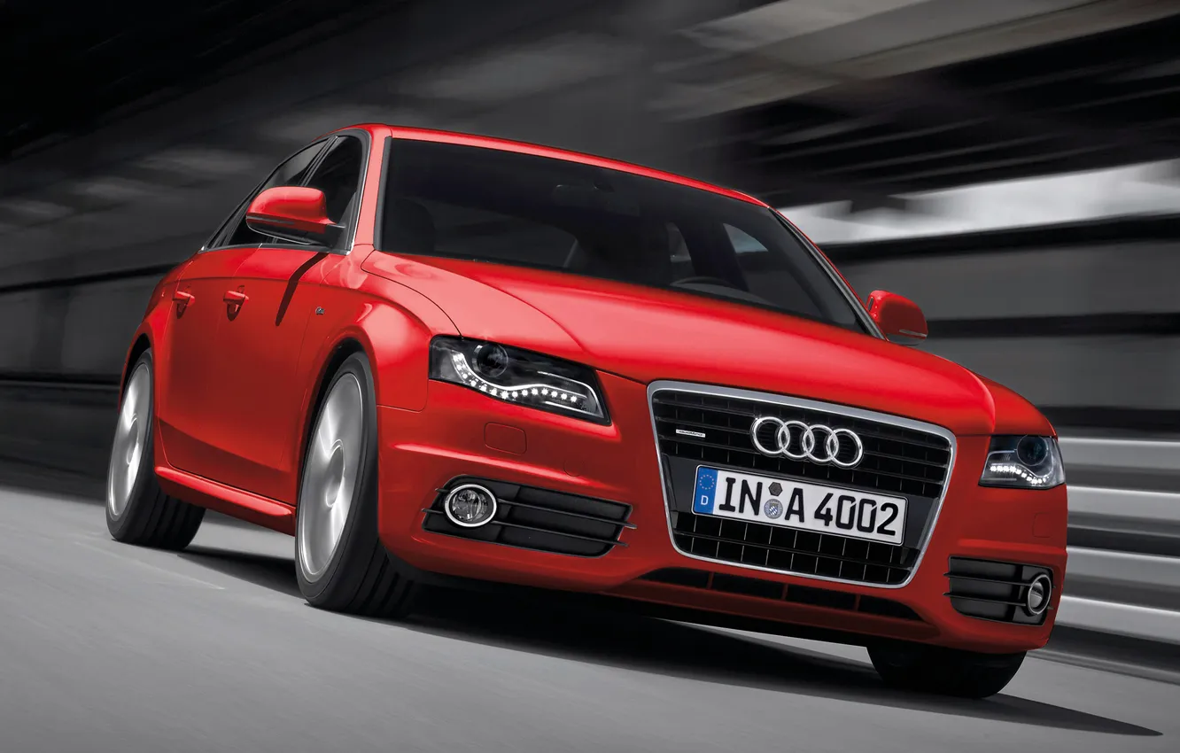 Photo wallpaper car, red, Audi, speed, red, sports car, beautiful, car