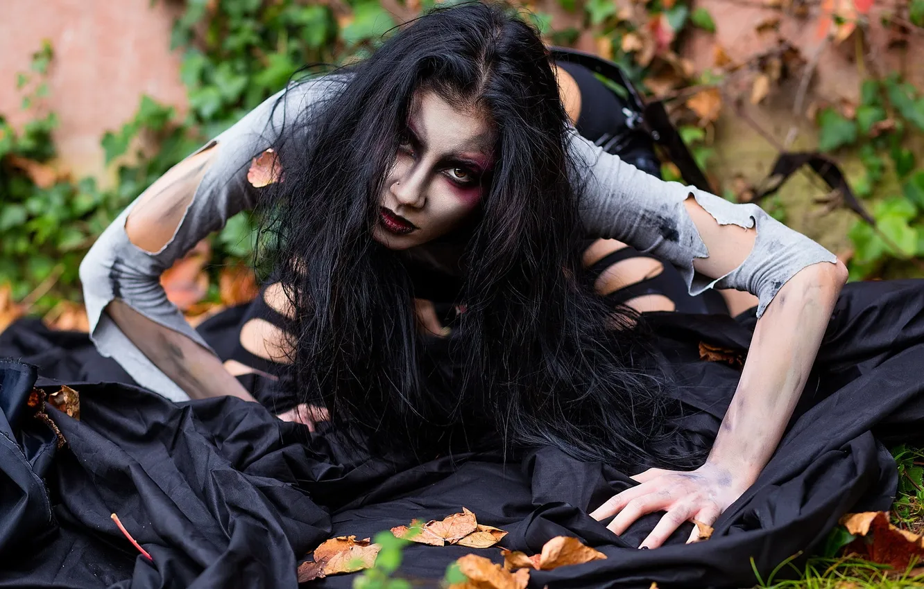 Photo wallpaper look, girl, Martina