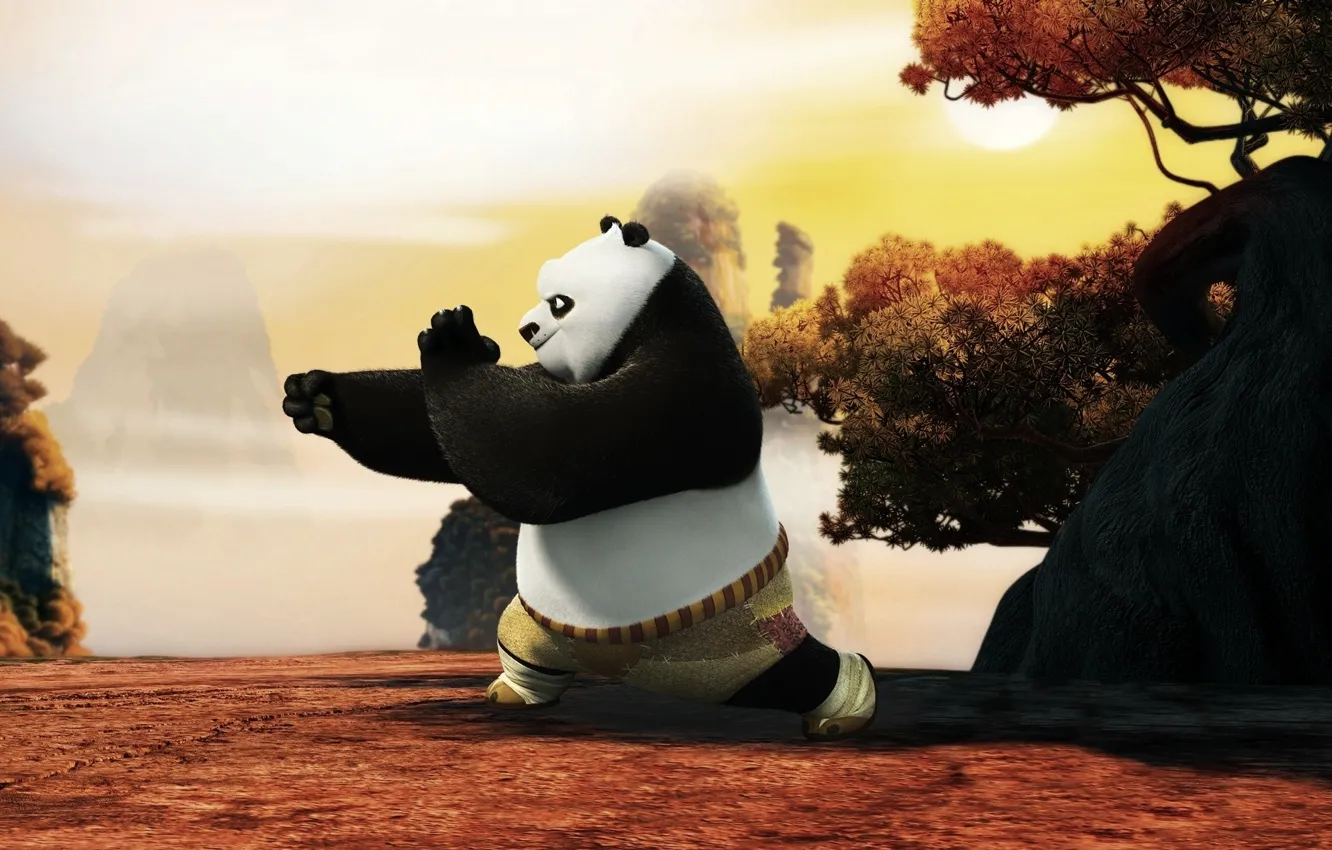 Photo wallpaper Panda, Cartoon, Kung Fu Panda, Kung Fu Panda
