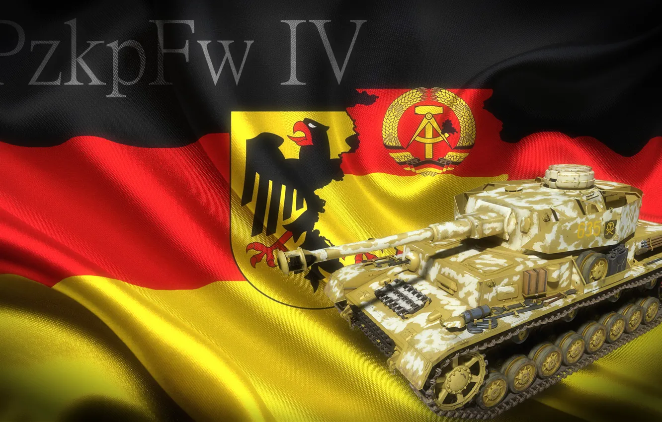 Photo wallpaper German, A IV, tank