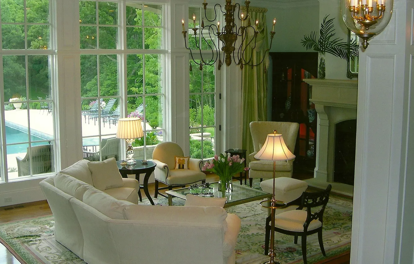 Photo wallpaper design, style, Villa, home, interior, living space