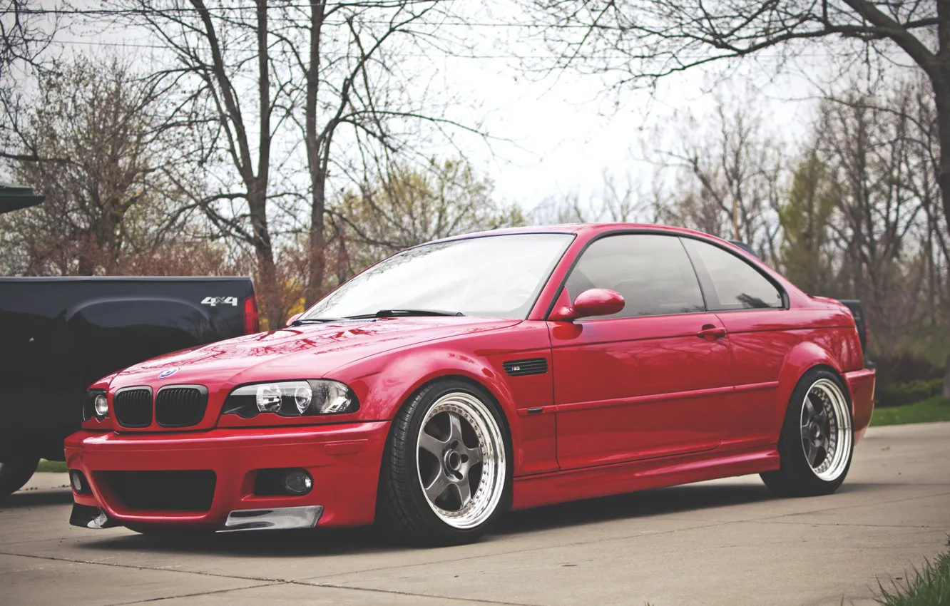 Photo wallpaper BMW, Black, E46, Pickup, M3