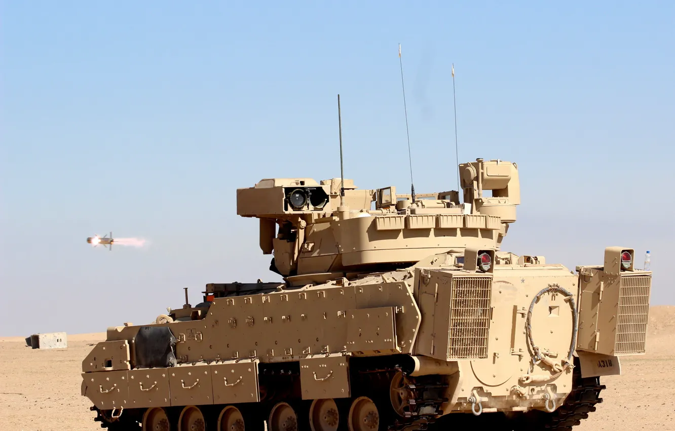 Photo wallpaper machine, combat, military equipment, Bradley