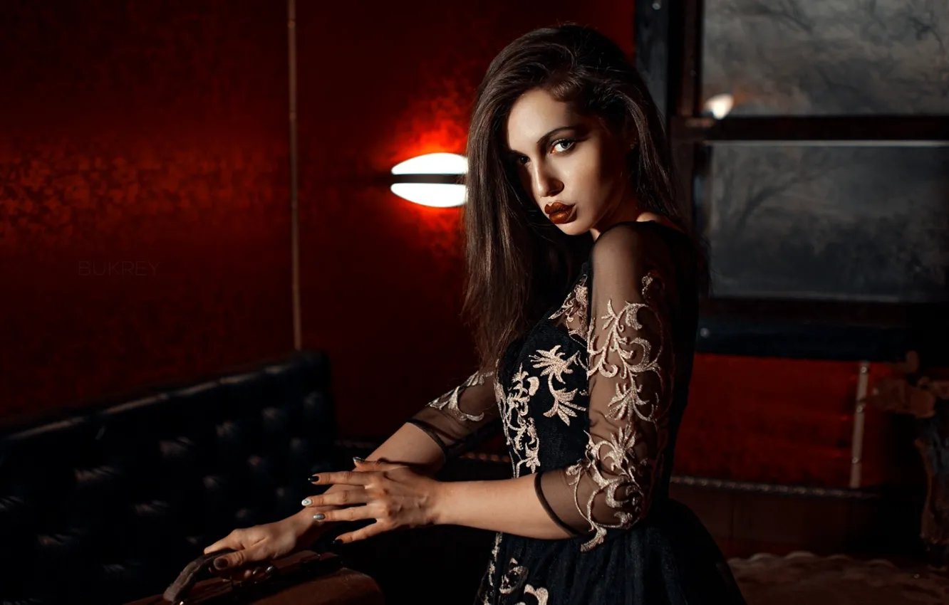 Photo wallpaper look, girl, dress, Kirill Bukrey, Emilia Budaeva