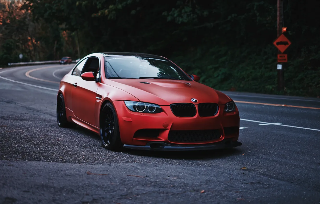 Wallpaper Red, E92, Road, M3 for mobile and desktop, section bmw ...