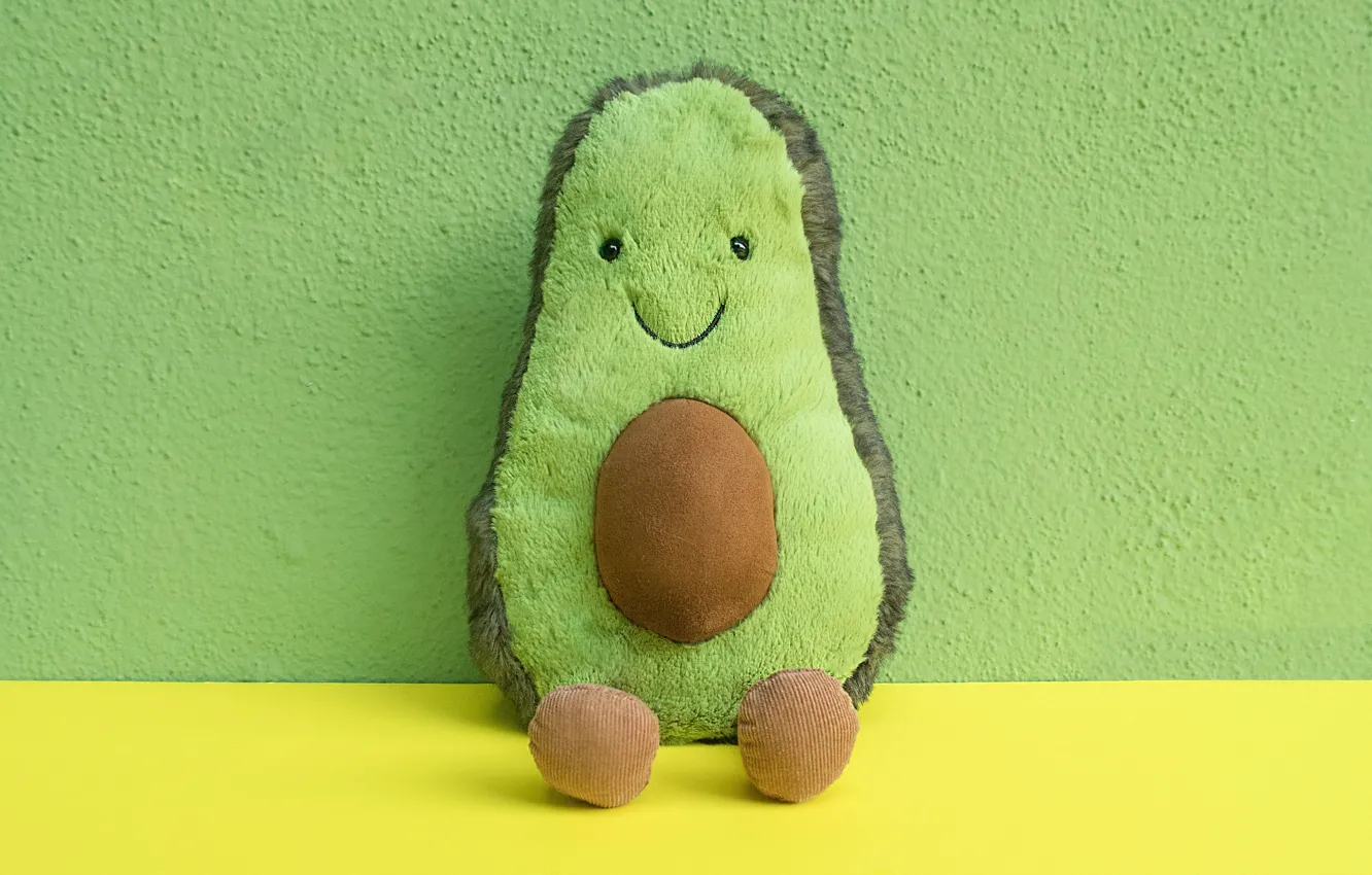 Photo wallpaper toy, fruit, avocado, soft toy