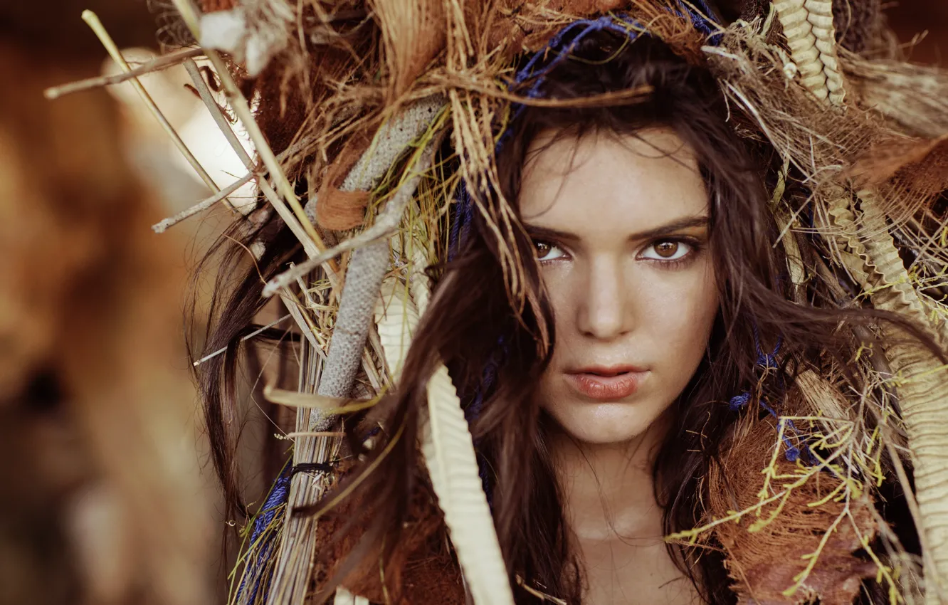 Photo wallpaper face, model, celebrity, Kendall Jenner