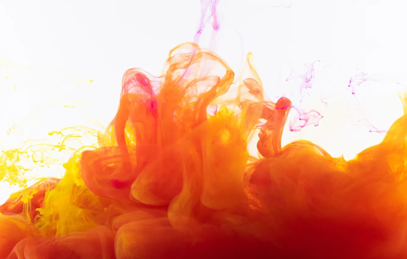 Photo wallpaper orange, yellow, paint, color, divorce, texture, light background, MIXING