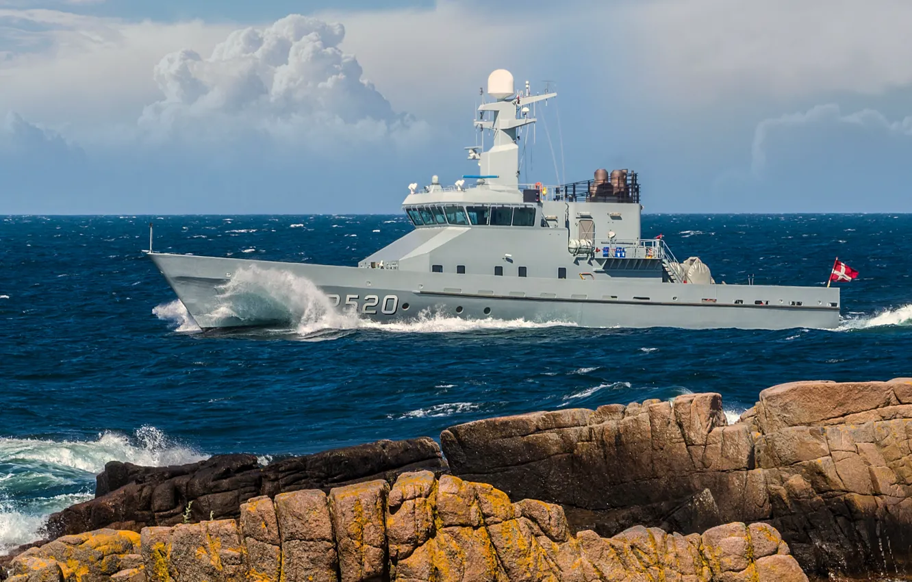 Photo wallpaper ship, patrol, Danish Navy, HDMS Diana