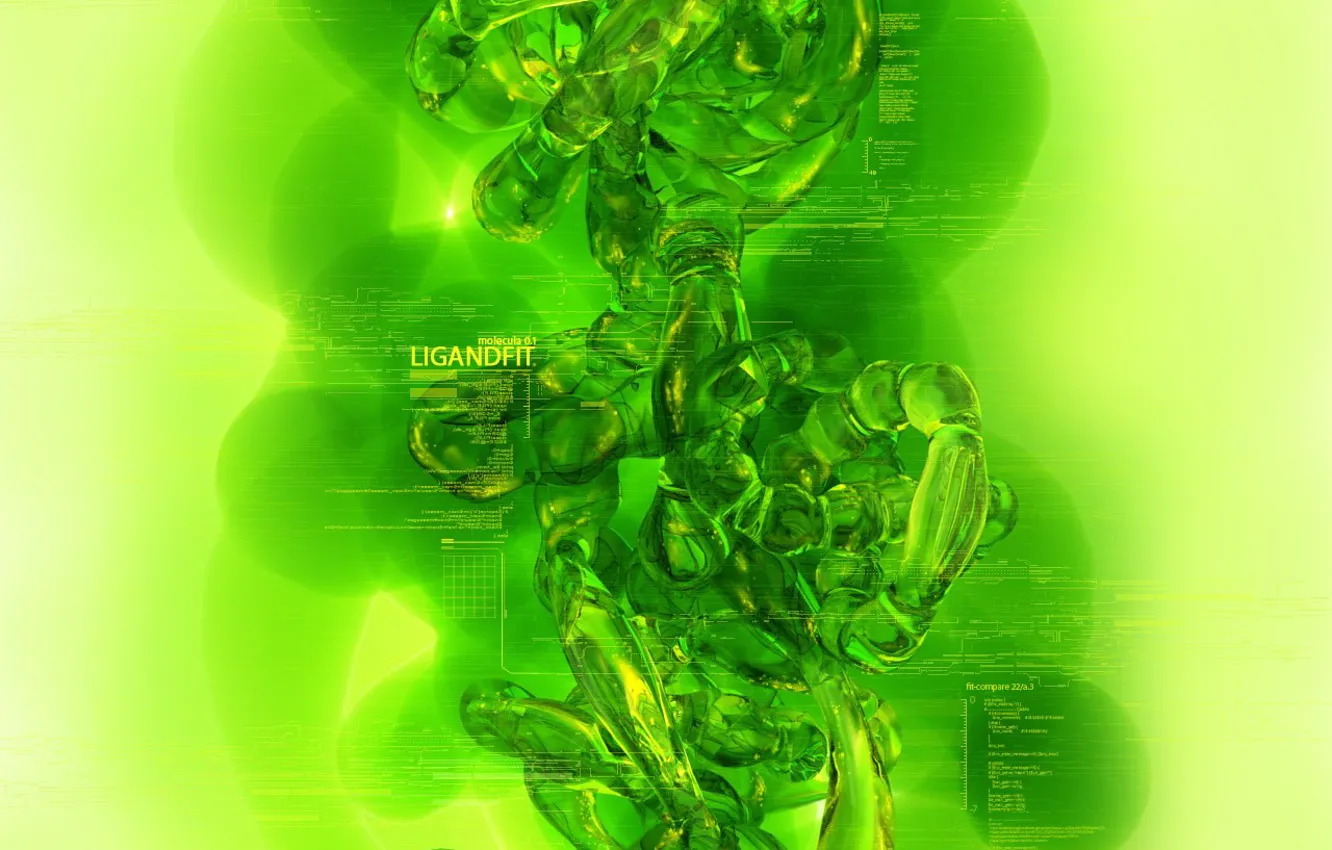 Photo wallpaper transparent, green, glow