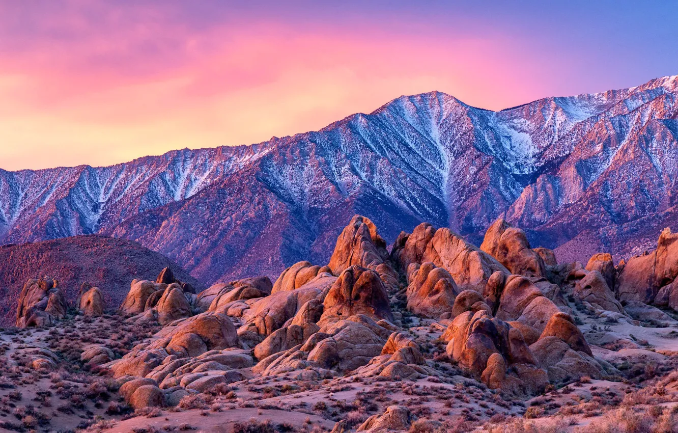 Photo wallpaper California, Alabama Hills, Eastern Sierra
