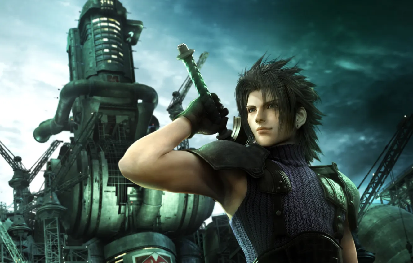 Photo wallpaper weapons, sword, guy, Final Fantasy, VII, Crisis Core