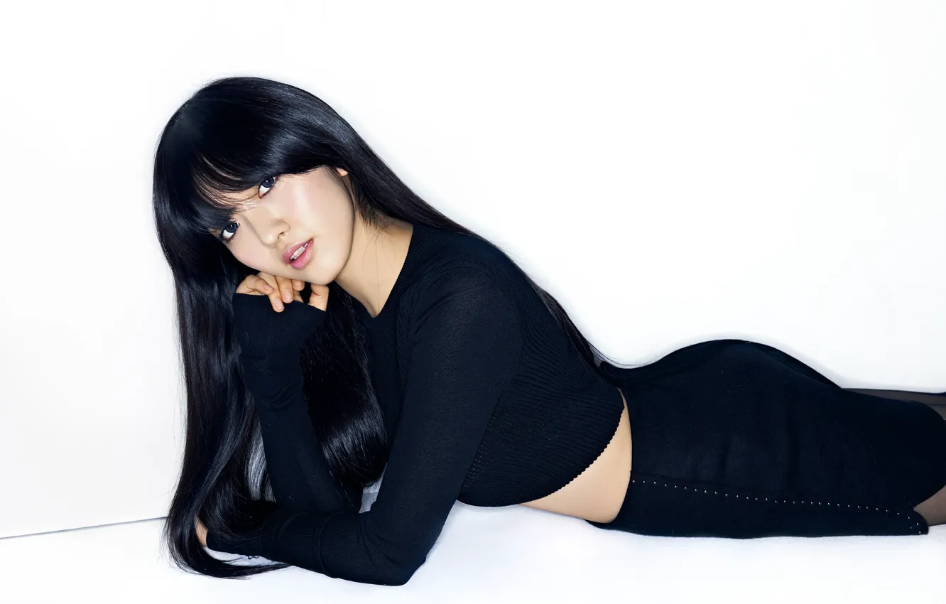 Photo wallpaper Girl, Sexy, Music, Asian, Beauty, Kpop, Korean, White Background