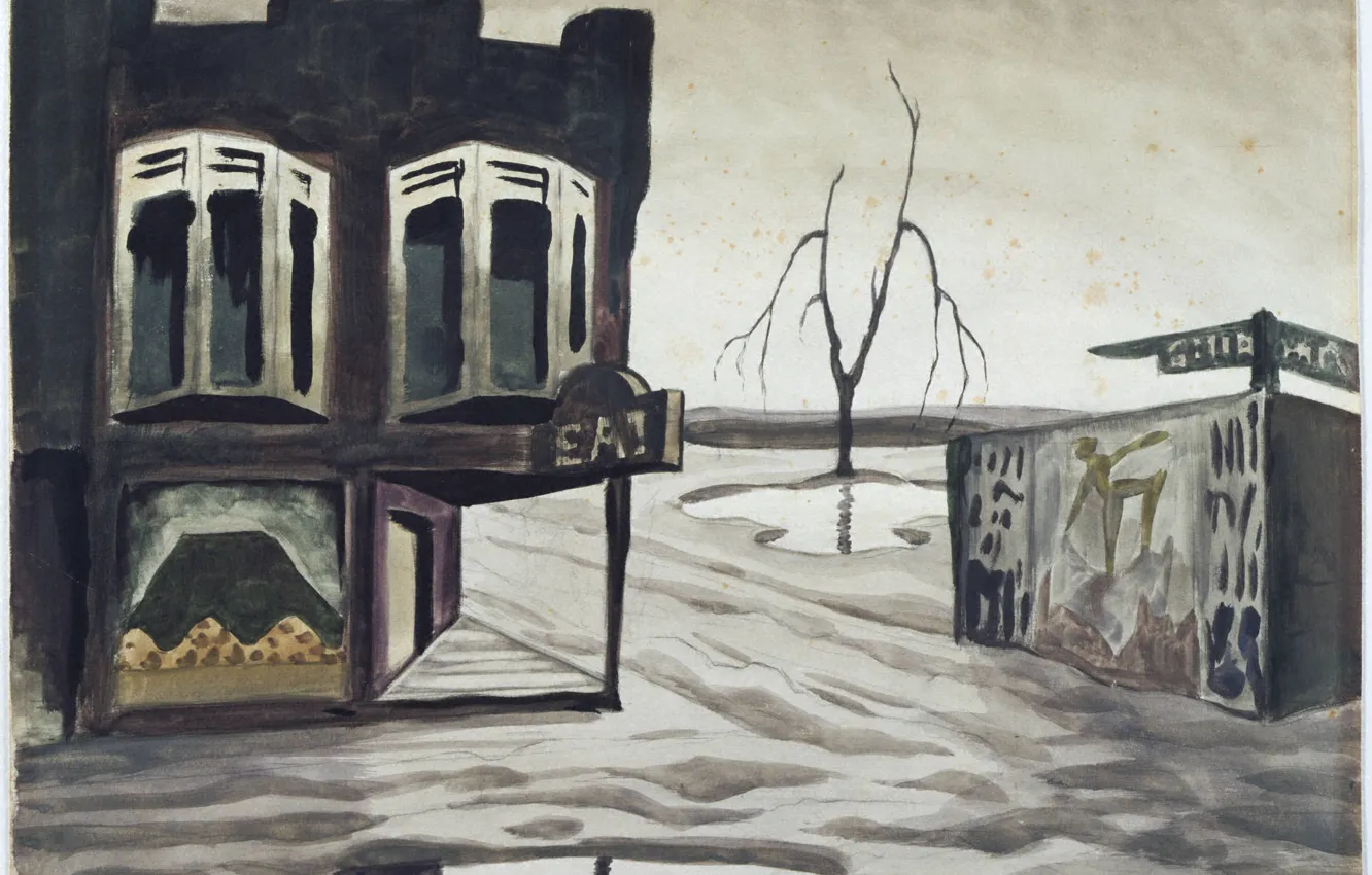 Photo wallpaper Ohio, Charles Ephraim Burchfield, Eating Place, 1946-47, East Salem