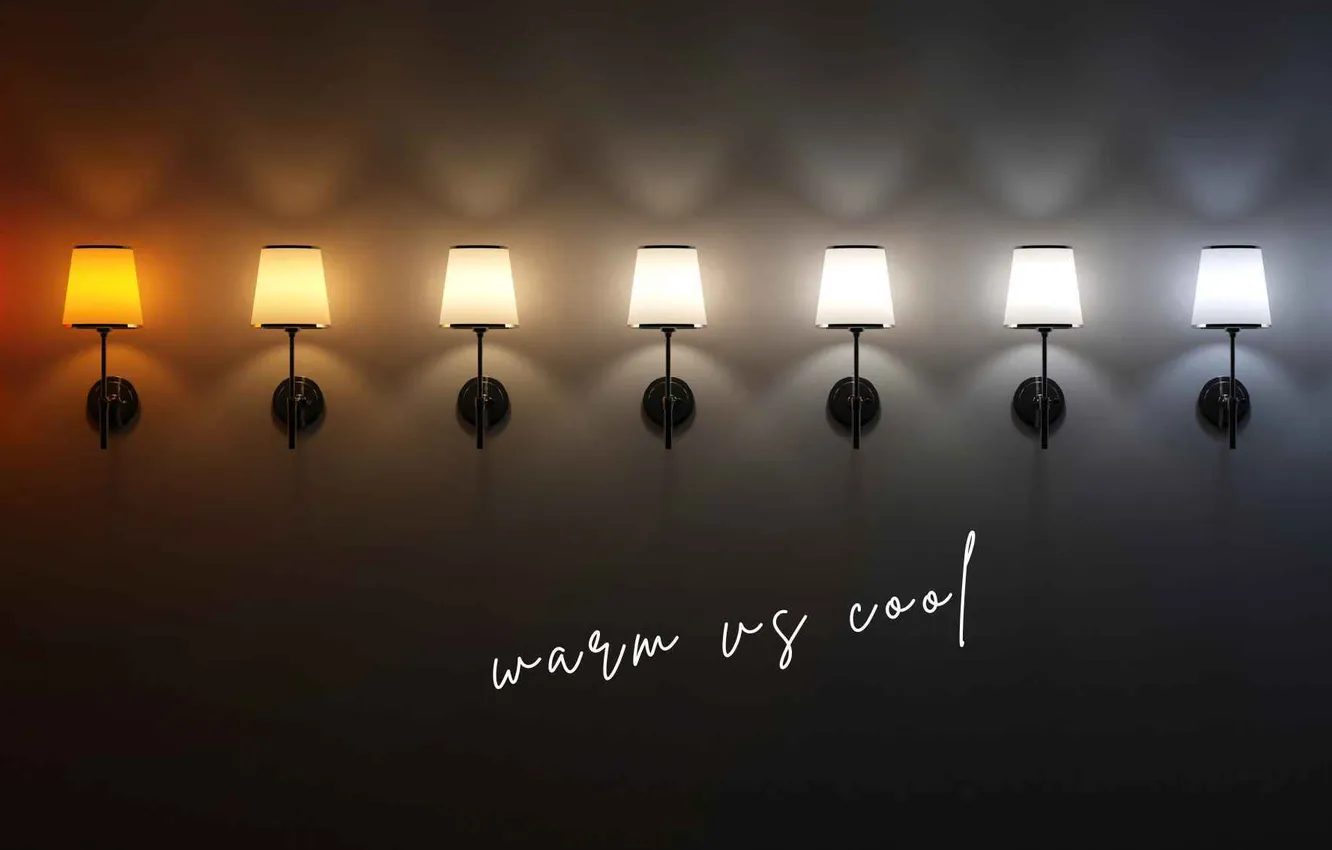Photo wallpaper color, interior, temperature, colour, scale, in a row, temperature, correlated