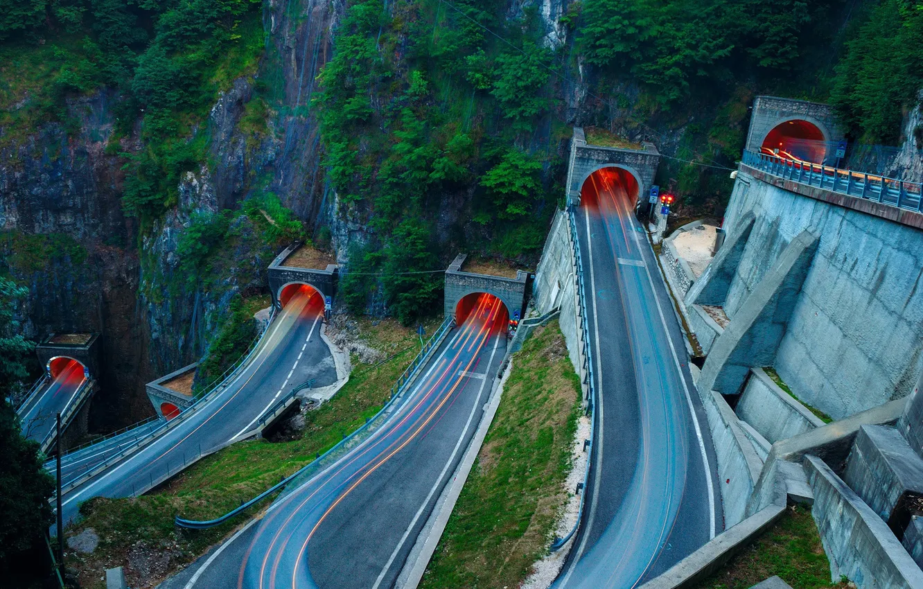 Photo wallpaper road, track, serpentine