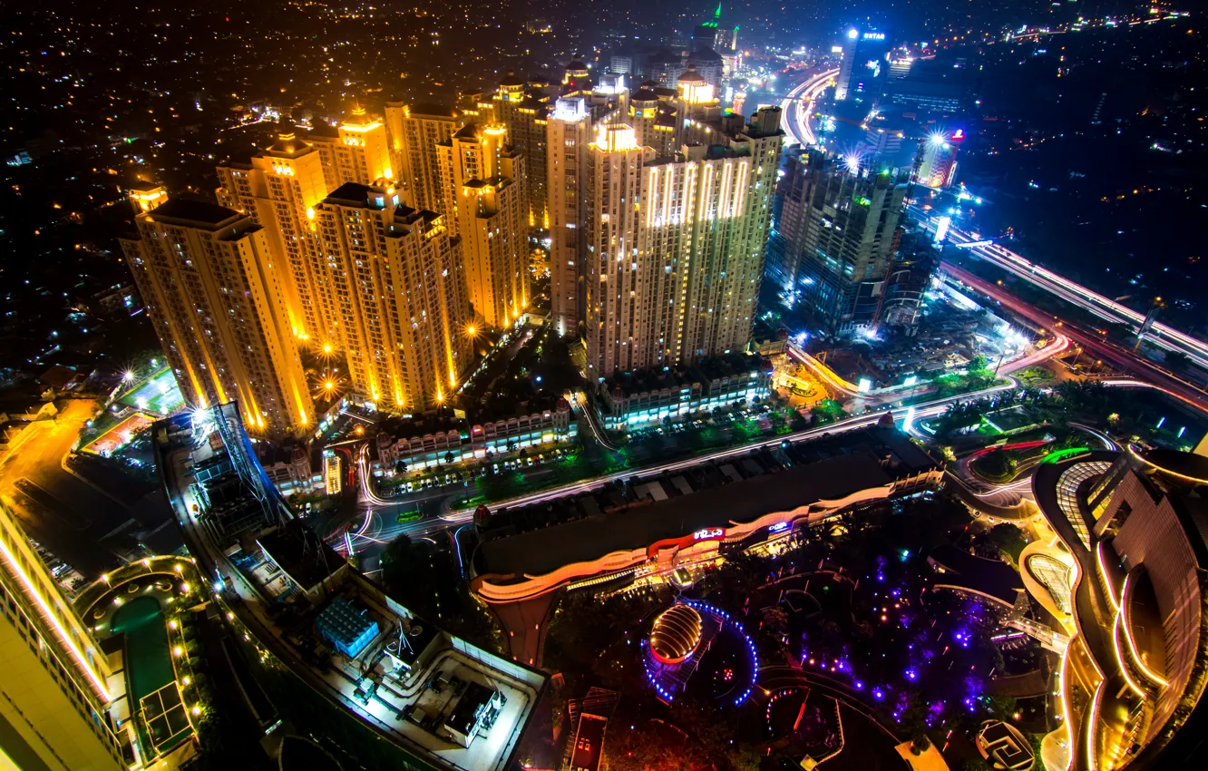 Photo wallpaper night, Indonesia, night, Jakarta, Indonesia, Jakarta