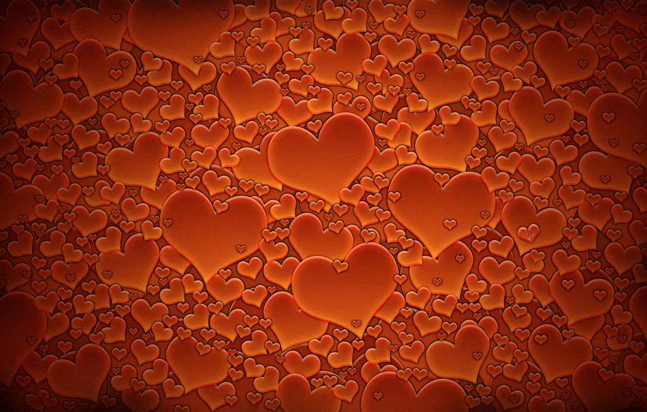 Photo wallpaper red, hearts, texture, Valentine's day