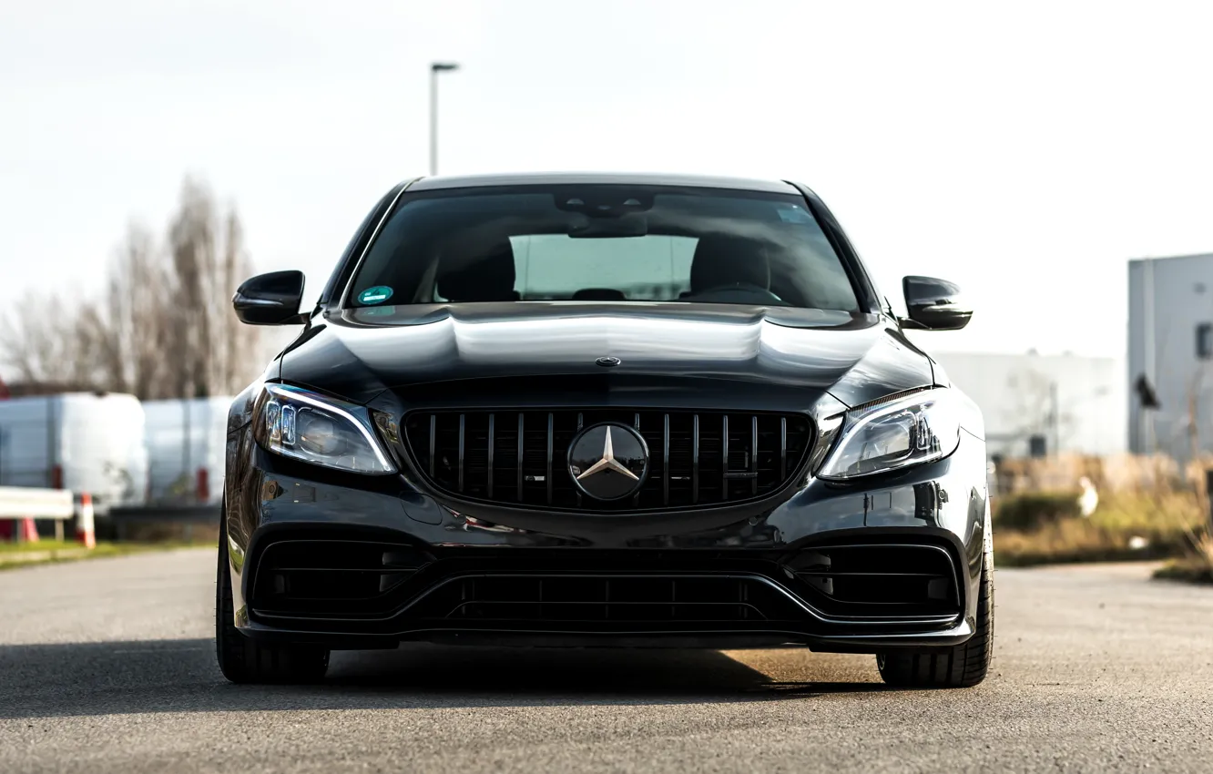 Photo wallpaper Mercedes, front view, AMG, Manhart, W205, 2023, Manhart CR 600, Mercedes-AMG C 63 S