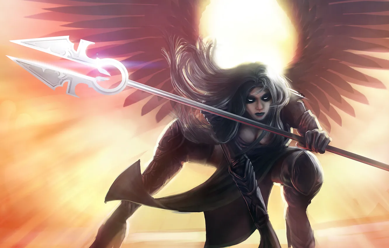 Photo wallpaper girl, wings, angel, art, Magic The Gathering, avacyn, Angel of Hope