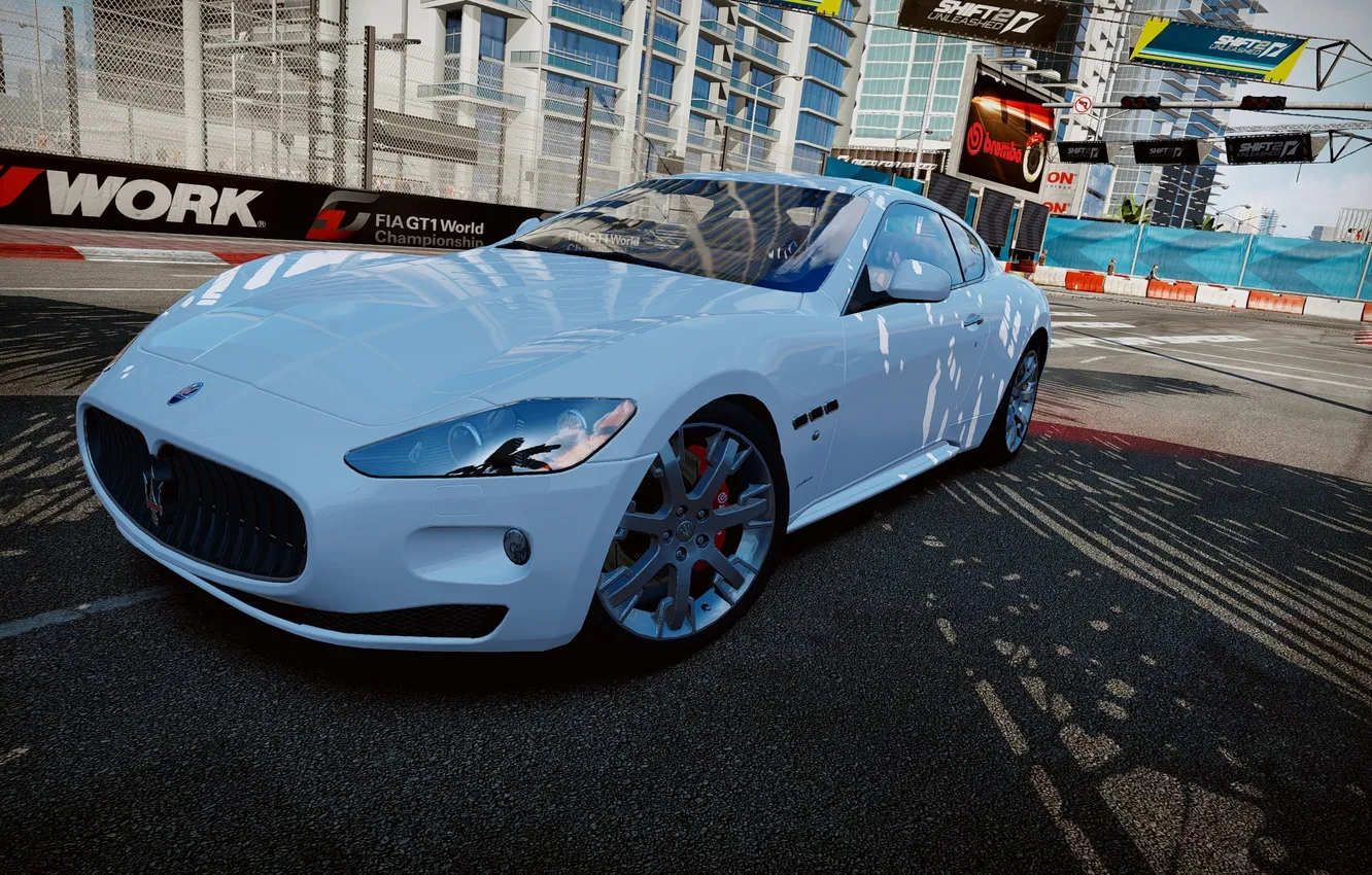 Photo wallpaper race, sports car, track, Need For Speed Shift 2, maserati gran turismo