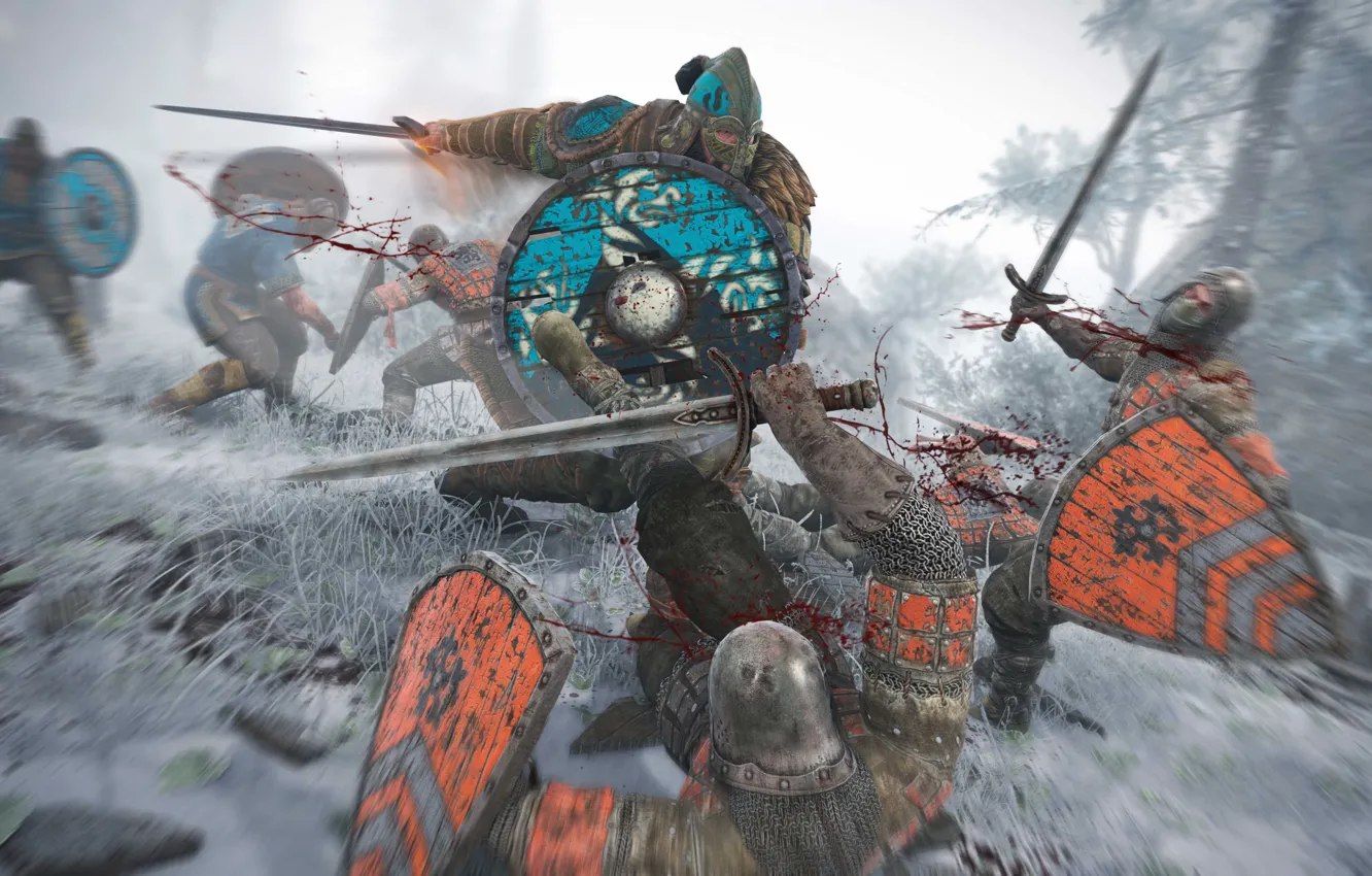 Photo wallpaper sword, blood, game, war, man, ken, blade, viking