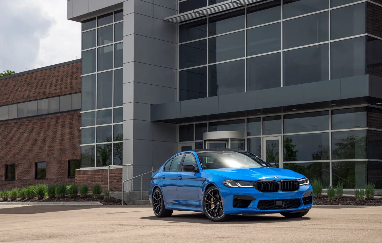 Photo wallpaper Blue, F90, M5 Competition