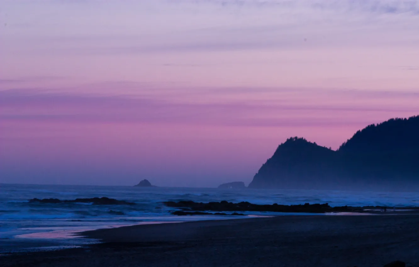 Photo wallpaper sea, nature, the evening