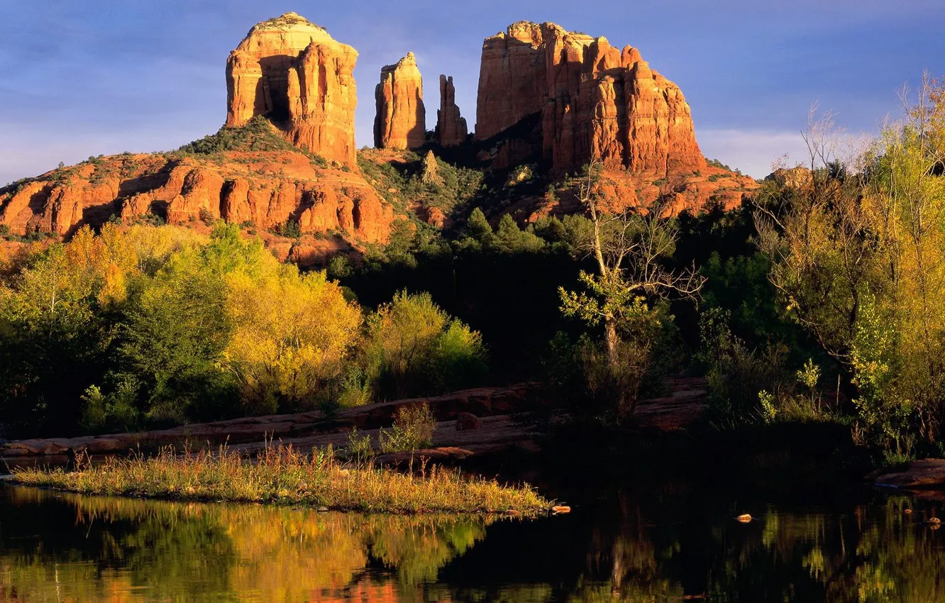 Photo wallpaper water, rocks, AZ