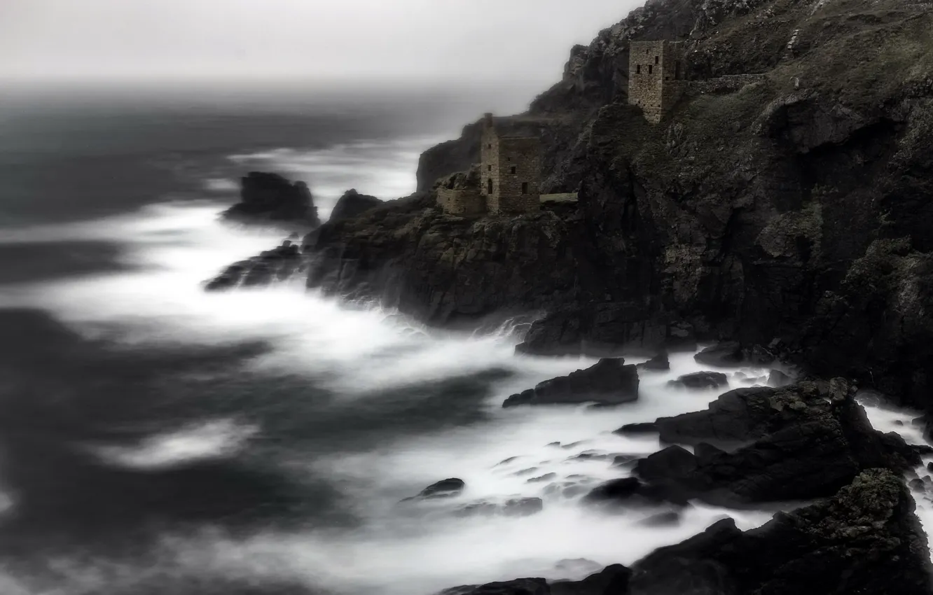 Photo wallpaper England, Botallack, West Cornwall, the former mine