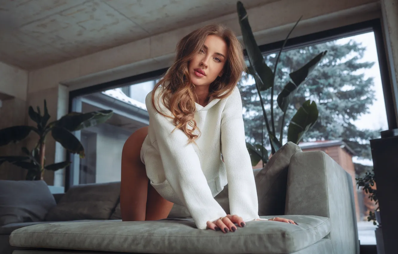 Photo wallpaper look, eyes, pretty, lips, Julia Polowczyk