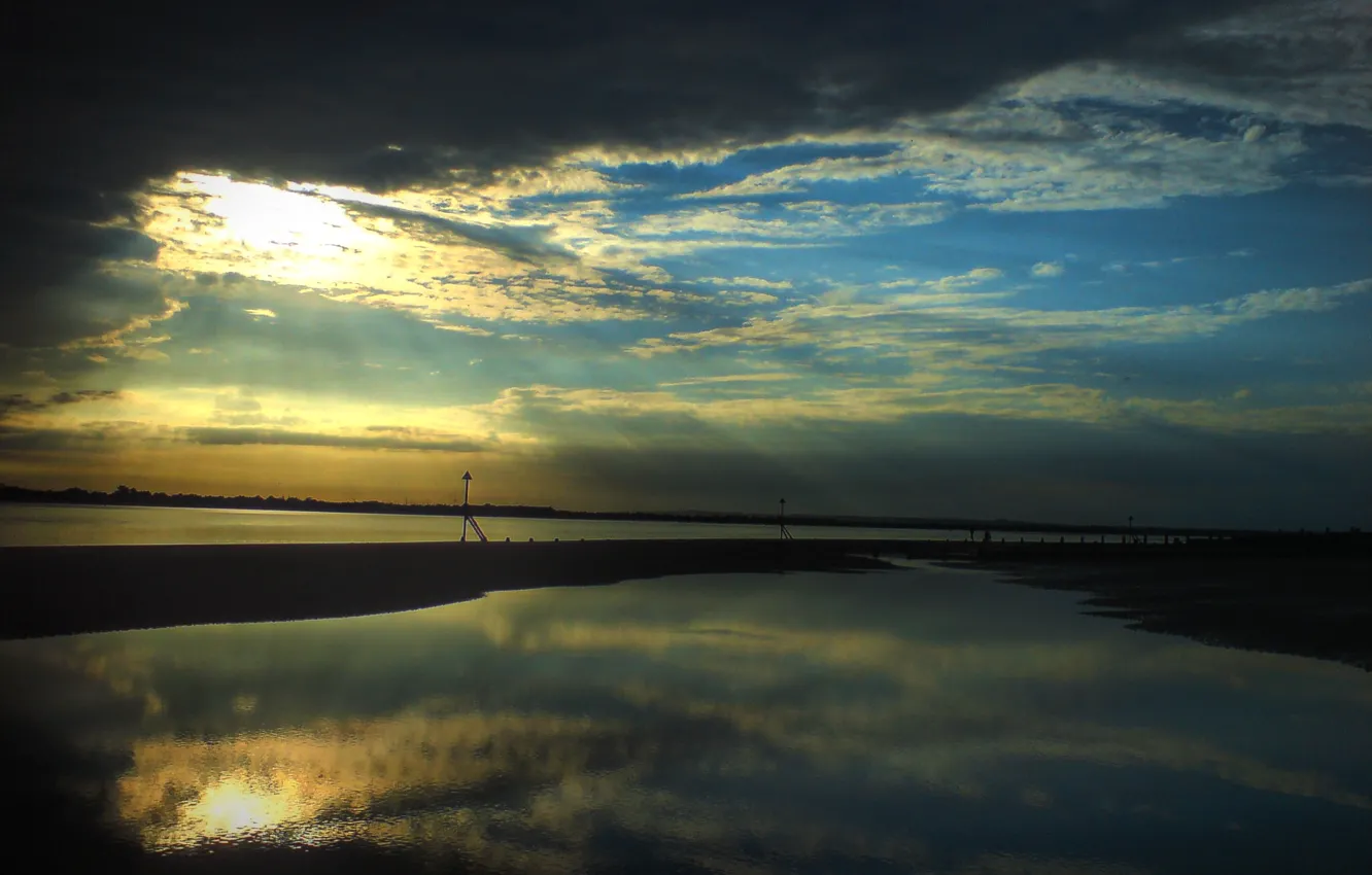 Photo wallpaper sky, nature, water