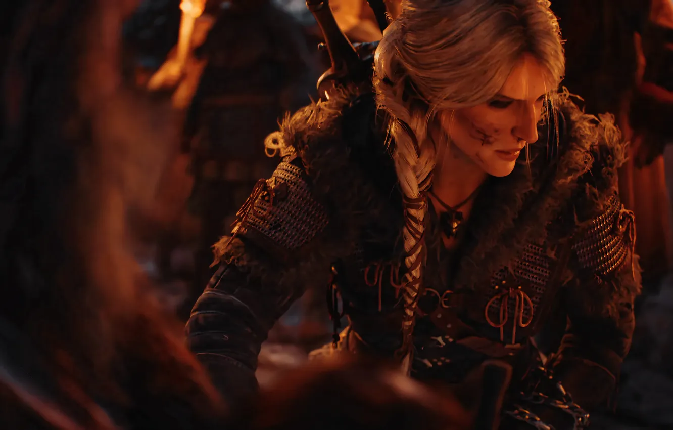 Photo wallpaper CD Projekt RED, white hair, Cirilla Fiona Elen Riannon, video game girls, video game characters, …