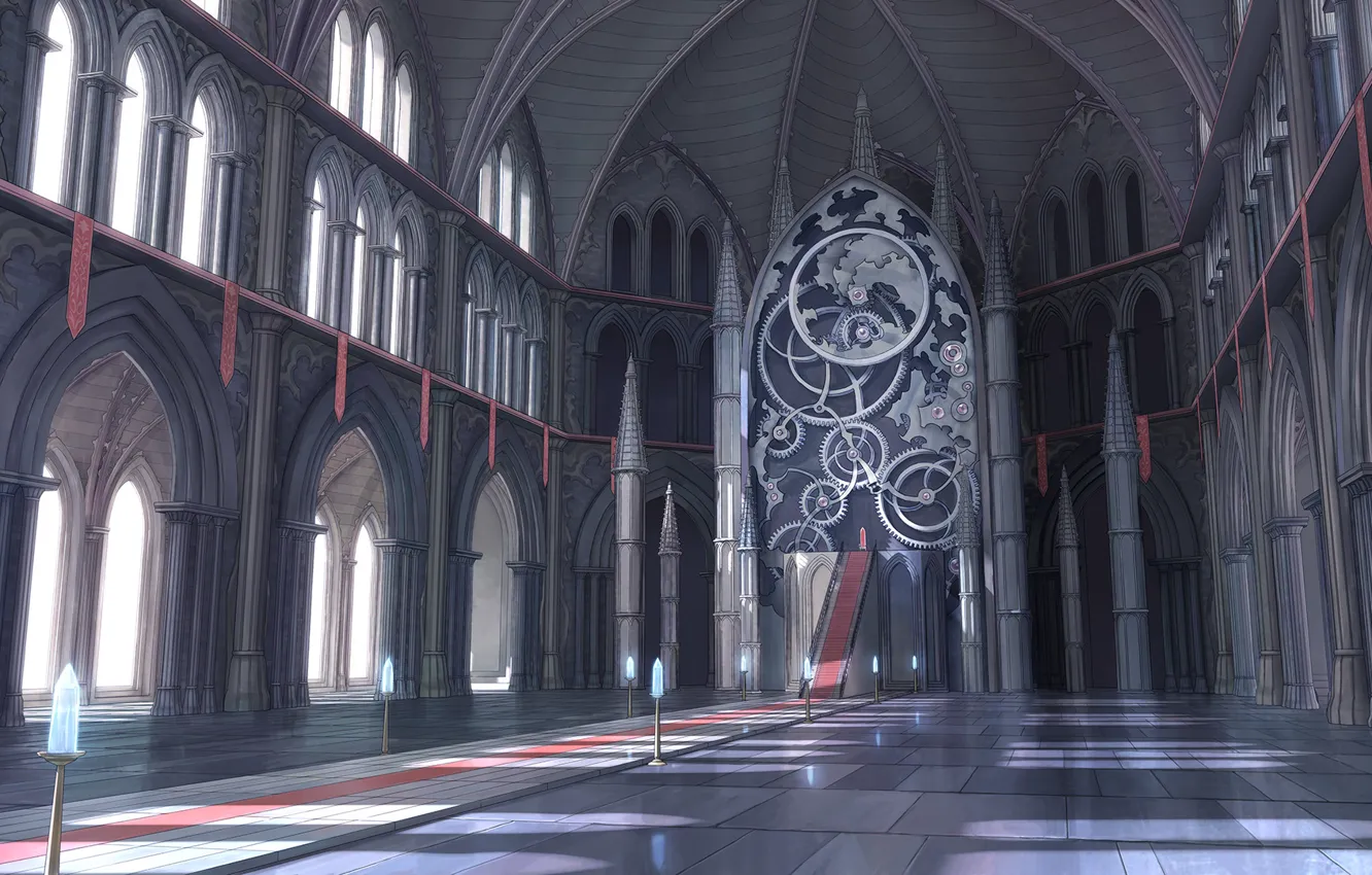 Photo wallpaper castle, hall, architecture