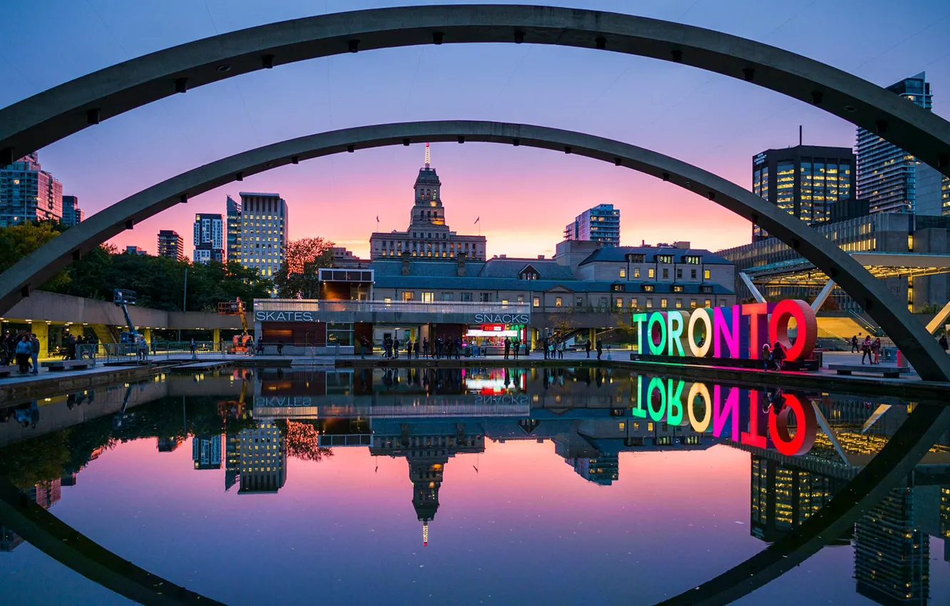Photo wallpaper Canada, Toronto, Nathan Phillips Square