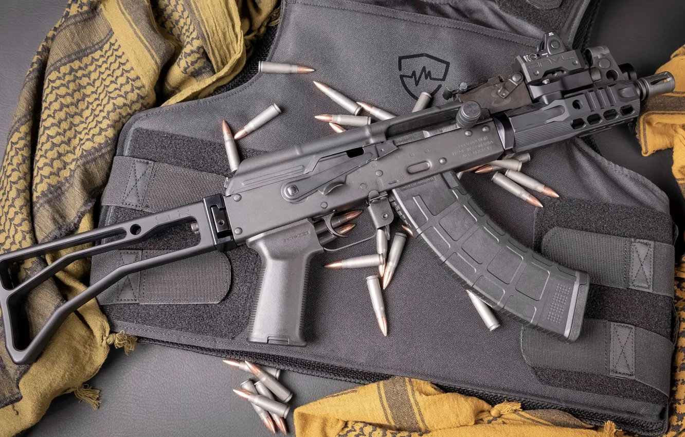 Photo wallpaper weapons, tuning, machine, gun, Kalashnikov, weapon, custom, AKM