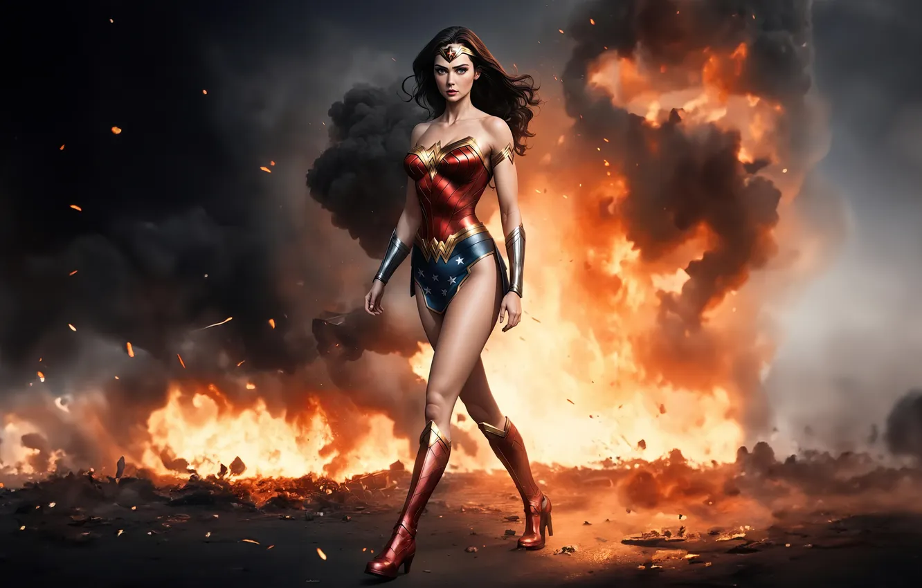 Photo wallpaper Wonder Woman, Superheroes, science fiction