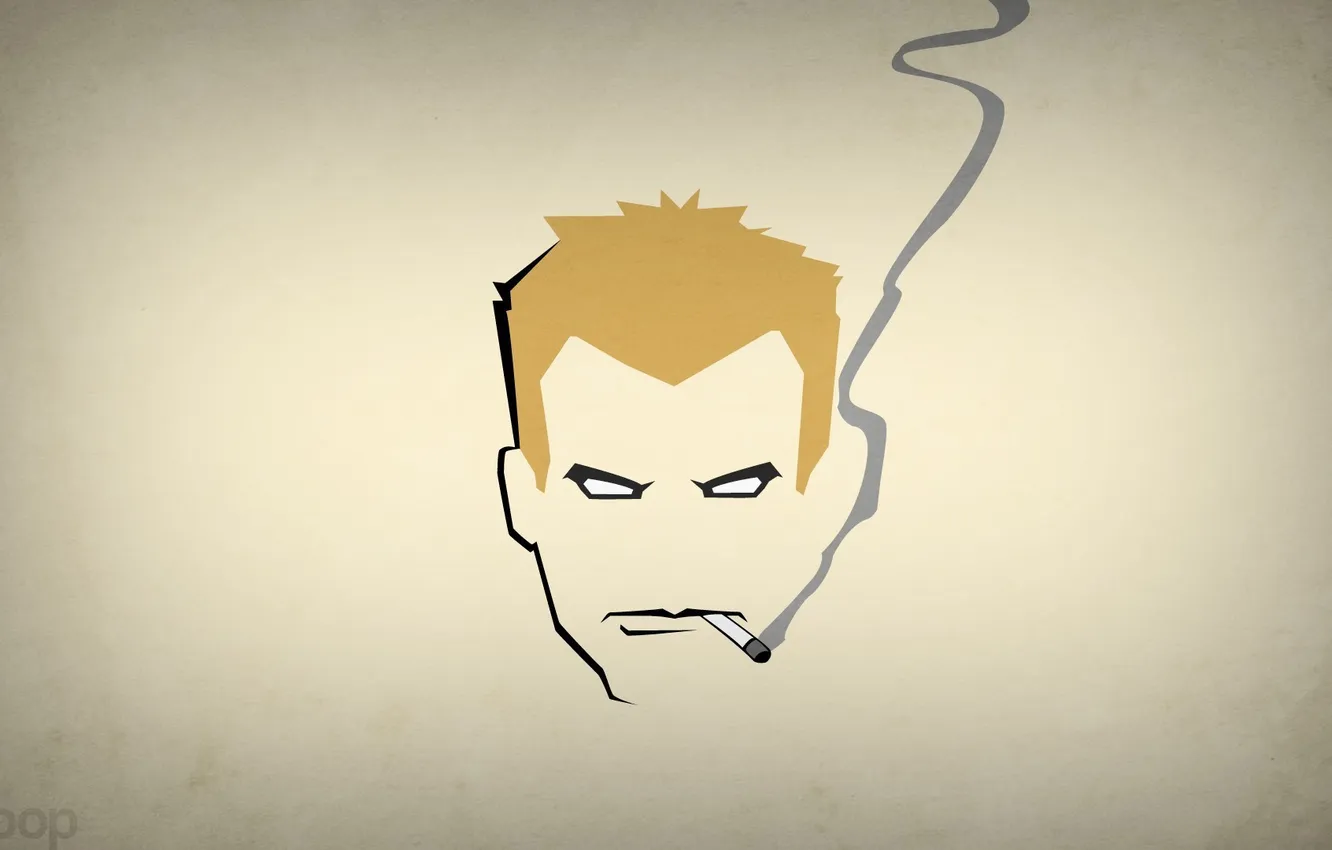 Photo wallpaper minimalism, cigarette, Constantine, blo0p, Constantine