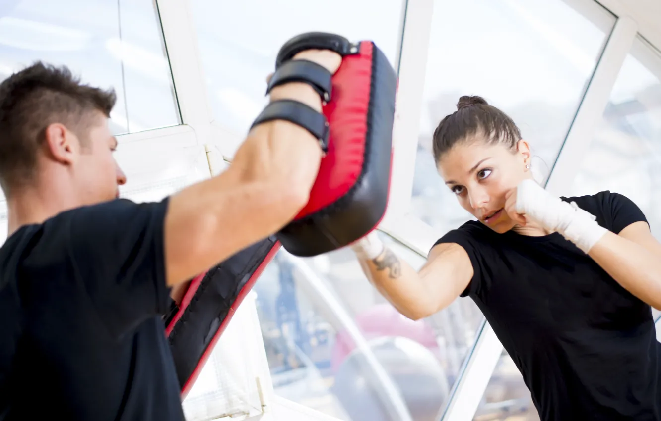 Photo wallpaper blow, boxing, training, personal trainer