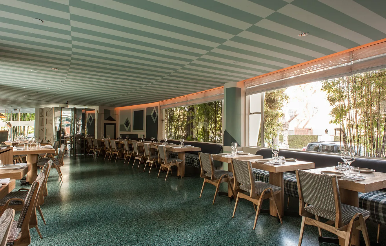 Photo wallpaper interior, restaurant, the hotel, the room, Beverly Hills, Avalon Hotel