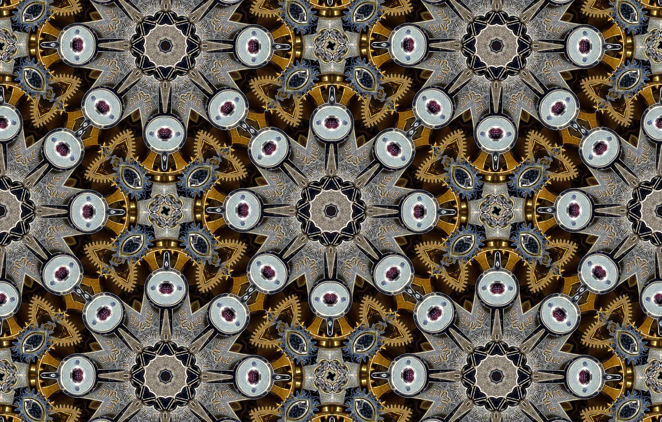 Photo wallpaper patterns, color, form, kaleidoscope