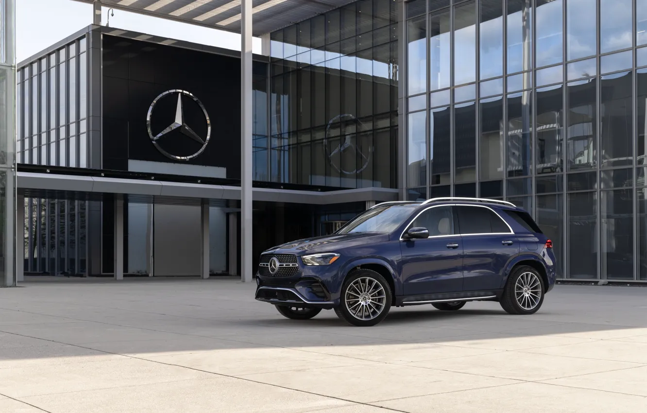 Photo wallpaper blue, Mercedes, Mercedes, AMG Line, Mercedes-Benz GLE 450 E 4MATIC