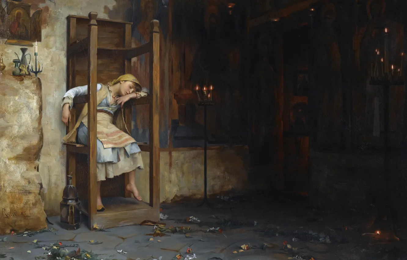 Photo wallpaper Theodoros Ralli, Holy Friday, Greek painter, Holly Friday, Theodoros Rallis, Greek artist