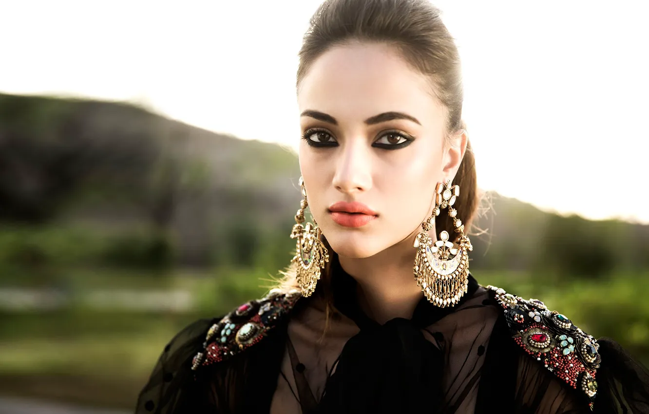 Photo wallpaper girl, hot, sexy, eyes, smile, beautiful, figure, model