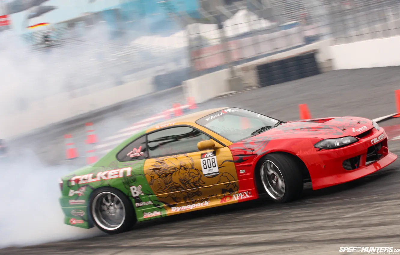 Photo wallpaper S15, Silvia, Nissan, drift, tuning, speedhunters, Hawks, Formula Drift