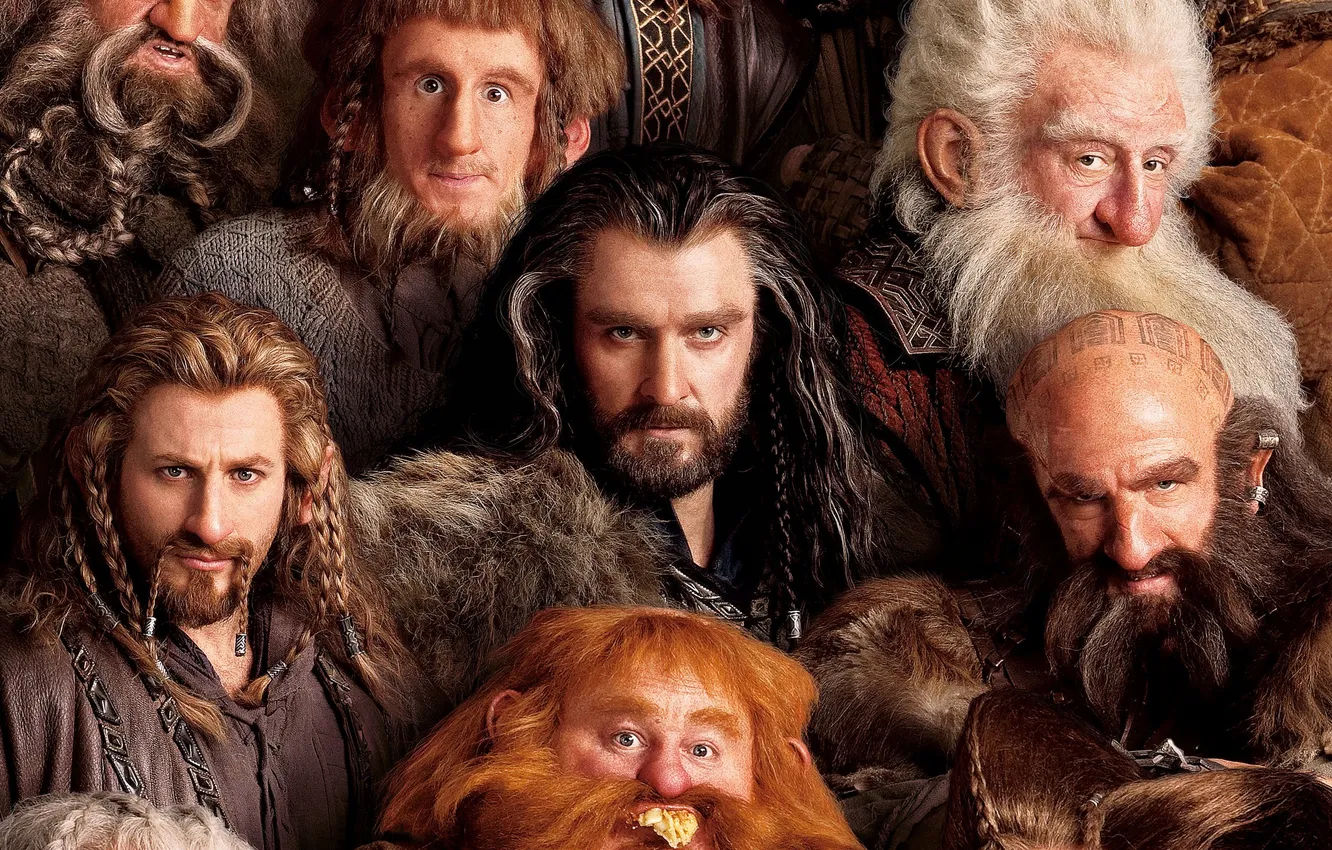 Photo wallpaper dwarves, The hobbit, The Hobbit, An unexpected journey, An Unexpected Journey, Balin, Fili, Thorin, Oakenshield