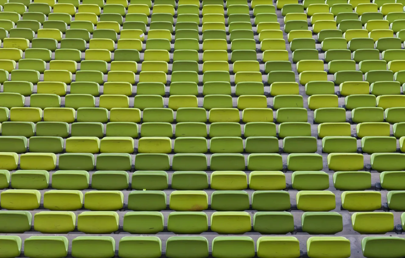 Photo wallpaper Germany, Munich, green, chairs, Olympic stadium