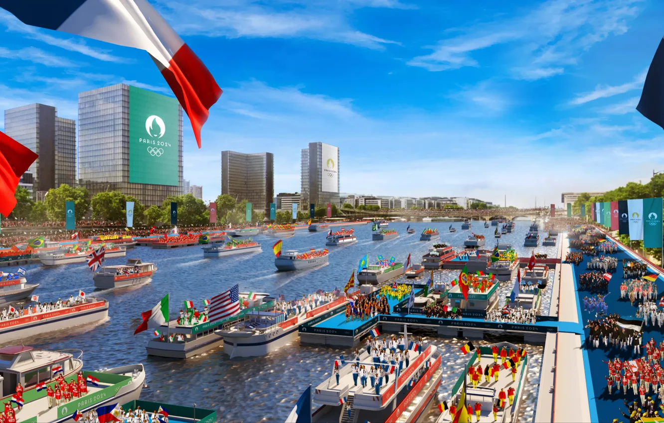 Photo wallpaper France, Paris, Olympic Games 2024