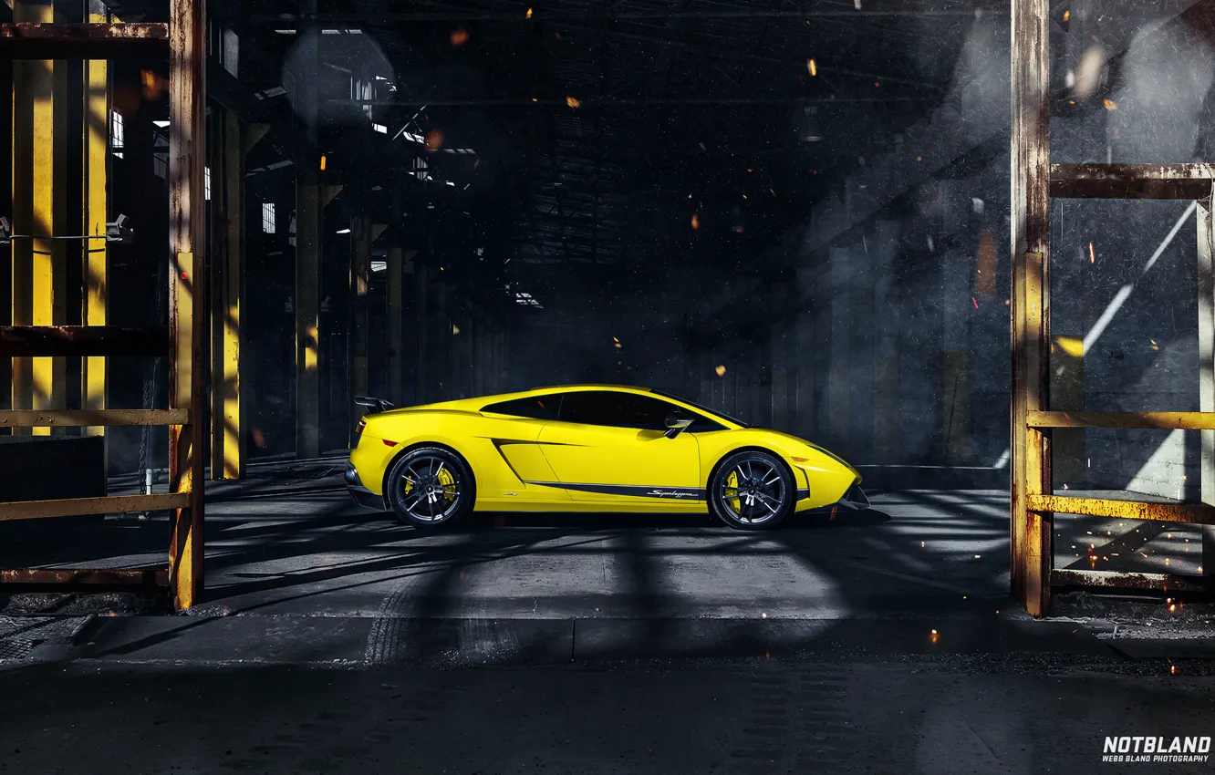 Photo wallpaper Lamborghini, Superleggera, Gallardo, drives, LP 570-4, side, tinted, notbland
