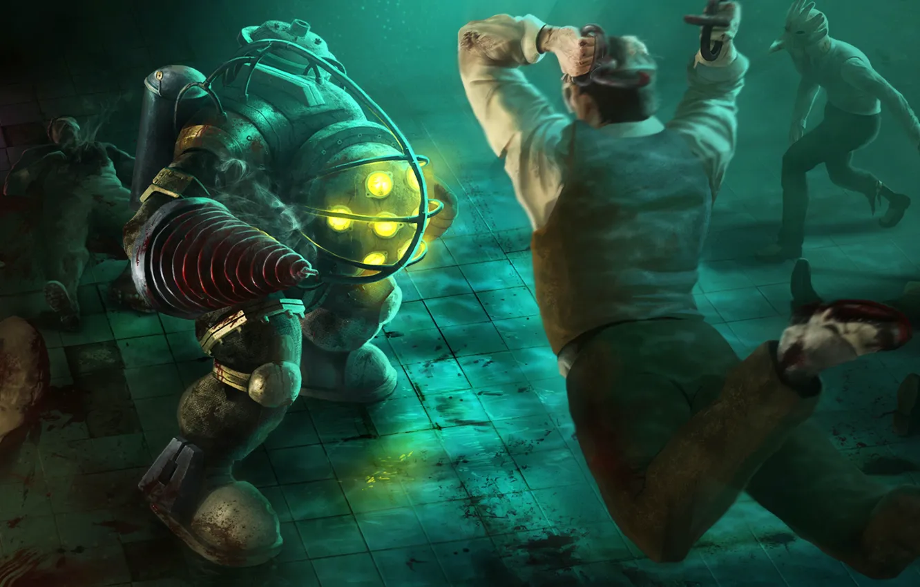Photo wallpaper game, bioshock, art, 2K Games